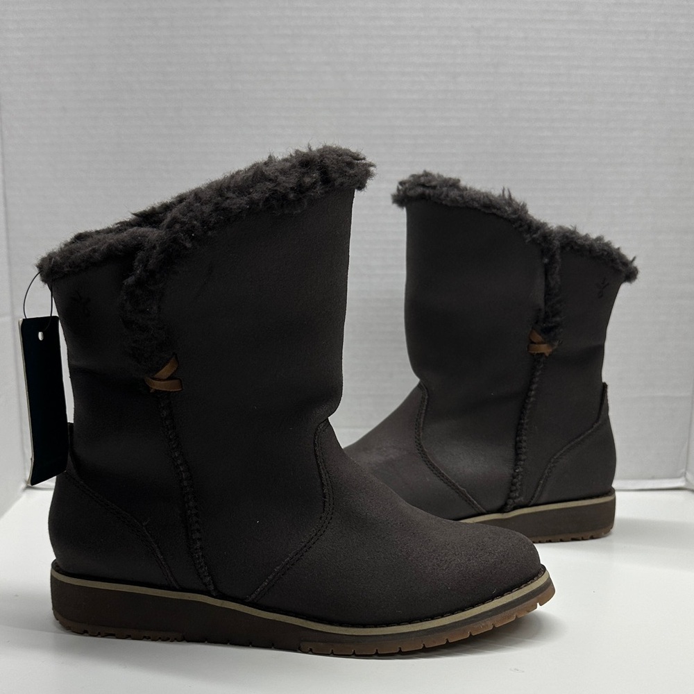 EMU Australia Featherwood Mini Boots Winter Shearling Lined Gray New NWT Size 6